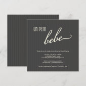 Elegant Frans Baby shower Kaart (Voorkant / Achterkant)