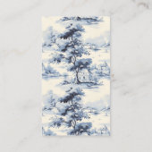 Elegant Frans Blauw Bloemen Bruiloft Informatiekaartje (Achterkant)