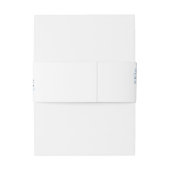 Elegant Frans  Blauw Bloemen Bruiloft Uitnodigingen Wikkel (Achterkant Voorbeeld)