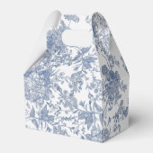 Elegant Frans  Blauw Bloemen Jouy Bedankdoosjes (Achterkant)