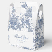Elegant Frans  Blauw Bloemen Jouy Bedankdoosjes (Geopend)