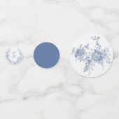 Elegant Frans  Blauw Bloemen Jouy Confetti (Voorkanten)