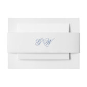 Elegant Frans  Blauw Bloemen Jouy Uitnodigingen Wikkel (Voorkant Voorbeeld)