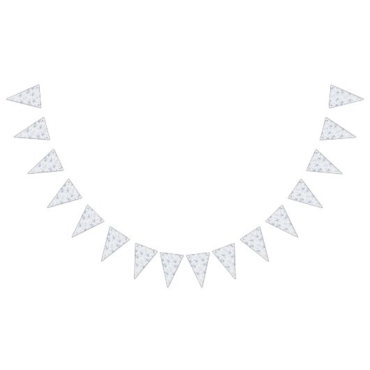 Elegant Frans  Blauw Bloemen Jouy Vlaggetjes (Alle)