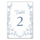 Elegant Frans Blauw Bloemen Vrijgezellenfeest Flat Kaart (Voorkant)