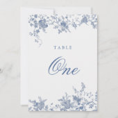 Elegant Frans  Bloemen Jouy Tafelnummer (Voorkant)