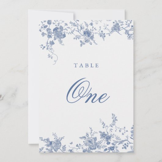 Elegant Frans Bloemen Jouy Tafelnummer (Voorkant)