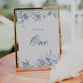 Elegant Frans  Bloemen Jouy Tafelnummer