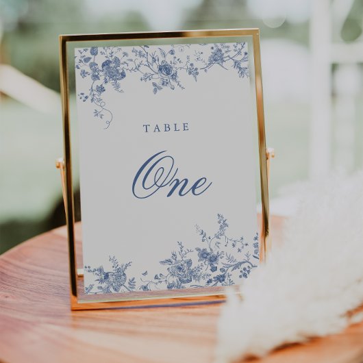 Elegant Frans  Bloemen Jouy Tafelnummer