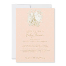 Elegant Frans Bloementoilet Roze Goud Baby shower