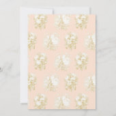 Elegant Frans Bloementoilet Roze Goud Baby shower Kaart (Achterkant)