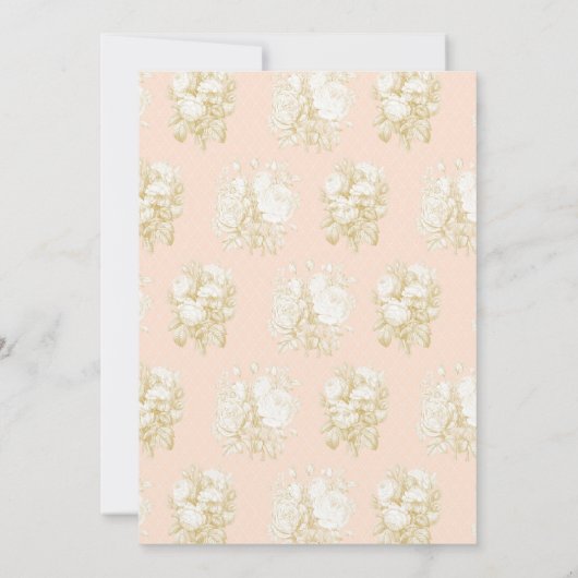 Elegant Frans Bloementoilet Roze Goud Baby shower Kaart (Achterkant)