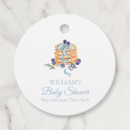 Elegant Frans Blueberry Pannenkoek Baby shower Bedankjes Labels