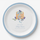 Elegant Frans Blueberry Pannenkoek Baby shower Papieren Bordje (Voorkant)