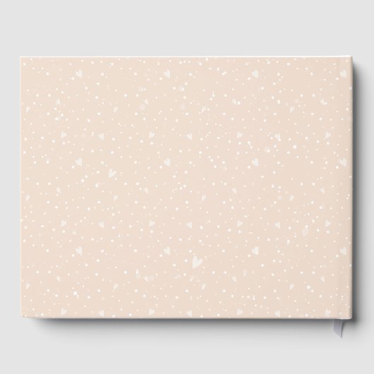 Elegant Frans Blush Beige Baby shower gastenboek (Achterkant)