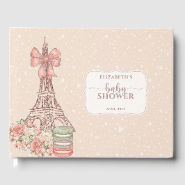 Elegant Frans Blush Beige Baby shower gastenboek