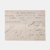 Elegant  Frans Briefkaart Handschrift Deurmat (Voorkant)