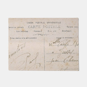 Elegant Frans Briefkaart Handschrift Deurmat
