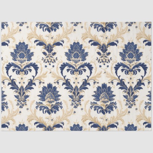 Elegant Frans  Damask Decoupage Papier (Voorkant)