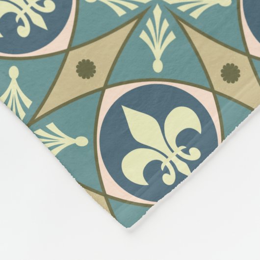  Elegant Frans Fleur de Lis Fleece Deken (Hoek)