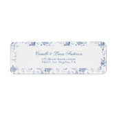 Elegant Frans  Floral Jouy retour adres Etiket (Voorkant)