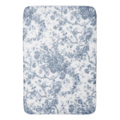 Elegant Frans gegraveerd Floral Toile-Blue Badmat (Voorkant Verticaal)
