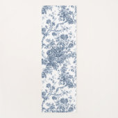 Elegant  Frans gegraveerd Floral Toile-Blue Yogamat (Voorkant)