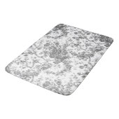 Elegant  Frans gegraveerd Floral Toile-Grey Badmat (Gekanteld)