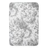 Elegant  Frans gegraveerd Floral Toile-Grey Badmat (Voorkant Verticaal)
