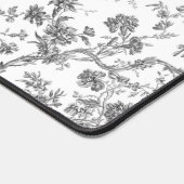 Elegant  Frans gegraveerd Floral Toile-Grey Bureaumat (Hoek)