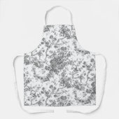 Elegant Frans gegraveerd Floral Toile-Grey Schort (Voorkant)