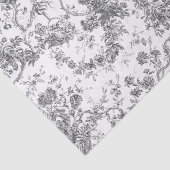 Elegant  Frans gegraveerd Floral Toile-Grey Tissuepapier (Detail)