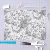 Elegant  Frans gegraveerd Floral Toile-Grey Tissuepapier (Craft)