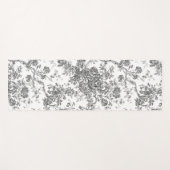 Elegant  Frans gegraveerd Floral Toile-Grey Yogamat (Voorkant (horizontaal))