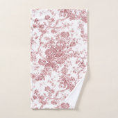 Elegant  Frans gegraveerd Floral Toile-Pink Bad Handdoek (Handdoek)