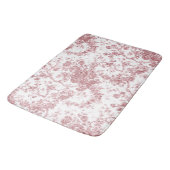 Elegant Frans gegraveerd Floral Toile-Pink Badmat (Gekanteld)