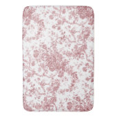Elegant Frans gegraveerd Floral Toile-Pink Badmat (Voorkant Verticaal)