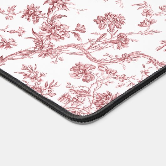 Elegant  Frans gegraveerd Floral Toile-Pink Bureaumat (Hoek)