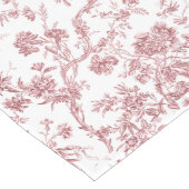 Elegant  Frans gegraveerd Floral Toile-Pink Lange Tafelloper (Hoek)