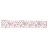 Elegant  Frans gegraveerd Floral Toile-Pink Lange Tafelloper (Horizontaal)