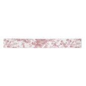 Elegant  Frans gegraveerd Floral Toile-Pink Satijnen Lint (Voorkant)
