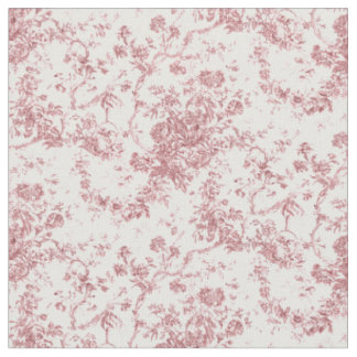 Elegant Frans gegraveerd Floral Toile-Pink Stof