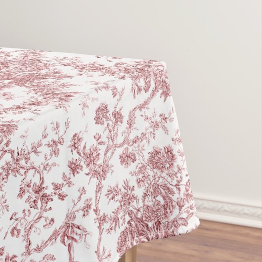 Elegant  Frans gegraveerd Floral Toile-Pink Tafelkleed (Voorbeeld)