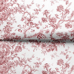 Elegant  Frans gegraveerd Floral Toile-Pink Tissuepapier