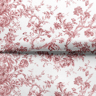 Elegant Frans gegraveerd Floral Toile-Pink Tissuepapier