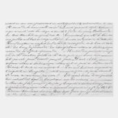 Elegant  Frans Handgeschreven Brief Grijs Inpakpapier Vel (Voorkant 3)