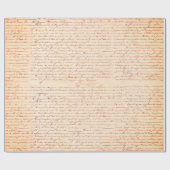 Elegant  Frans Handgeschreven Letter Rood Cadeaupapier (Vlak)