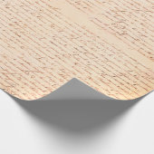 Elegant  Frans Handgeschreven Letter Rood Cadeaupapier (Hoek)