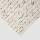 Elegant  Frans handgeschreven Letter-script Tissuepapier (Detail)