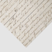 Elegant  Frans handgeschreven Letter-script Tissuepapier (Detail)